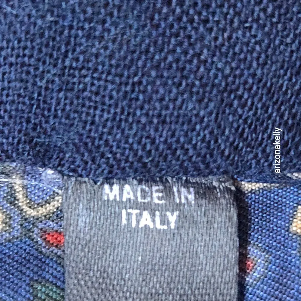 Axcess Wool-Backed Silk Scarf Navy - Picture 7 of 8
